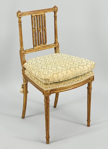 A 19th Century Italian Giltwood Side Chair. (1 of 1)