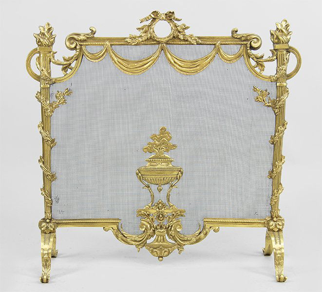 A Gilt Bronze Firescreen. (1 of 1)