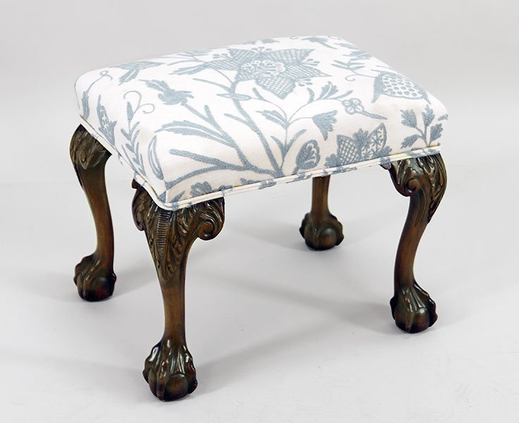 A Chippendale Style Carved Mahogany Stool. (1 of 1)