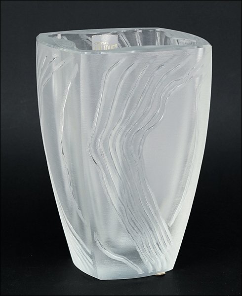A Lalique 'Yasna' Crystal Vase. (1 of 3)