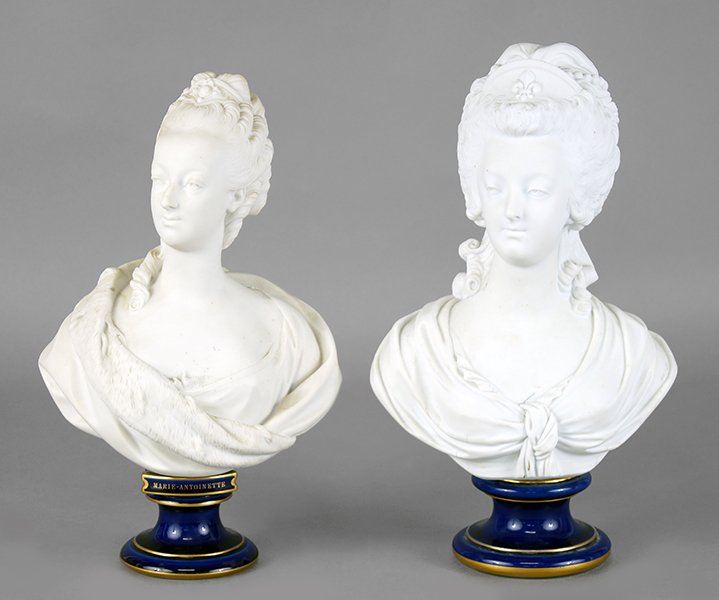 Two Sevres Bisque Porcelain Busts of Marie Antoinette. (1 of 1)