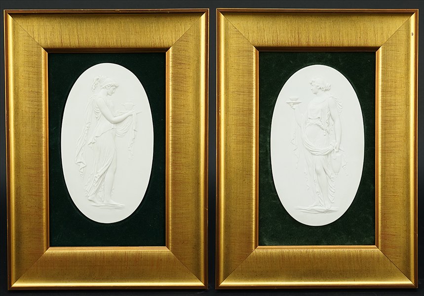 Two Sevres Porcelain Parian Ware Porcelain Plaques. (1 of 2)