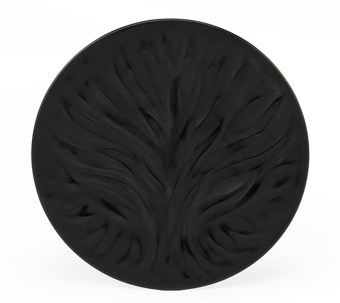 A Set of Thirteen Lalique Black Frosted Glass Plates. (1 of 1)