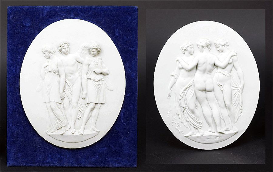 Two Sevres Parian Ware Porcelain Plaques. (1 of 1)