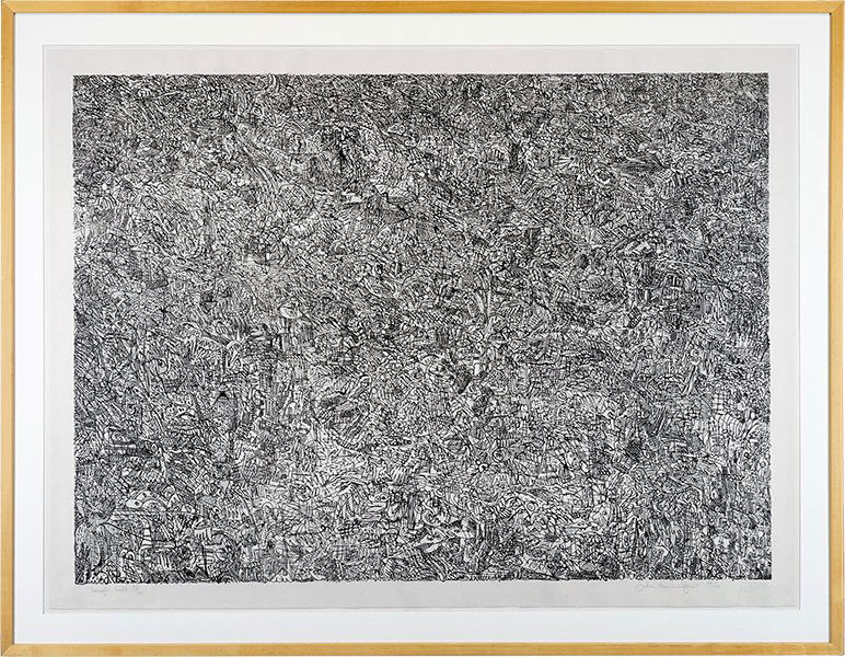 John Himmelfarb (American, B. 1946) Single Cell.: John Himmelfarb (American, B. 1946) Single Cell. Lithograph, pencil signed lower right, dated 1976, titled, and numbered 26/50 31" x 43" Frame: 40" x 52"