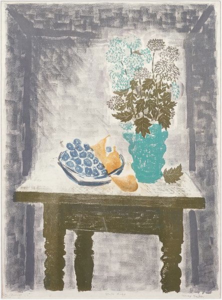 Max Kahn (American, 1902-2005) Still Life.: Max Kahn (American, 1902-2005) Still Life. Color lithograph, pencil signed lower right, titled, and inscribed '10 imp.' 24" x 17.25" Frame: 32" x 25.5"