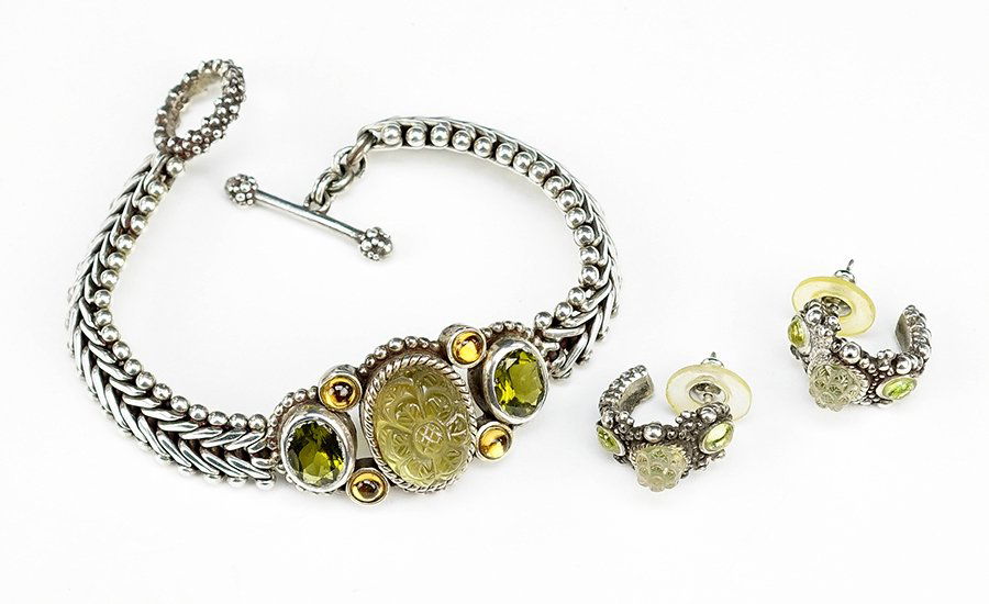 A Stephen Dweck Sterling Silver Demi-Parure. (1 of 1)