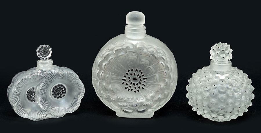 Three Lalique Perfume Bottles. (1 of 1)