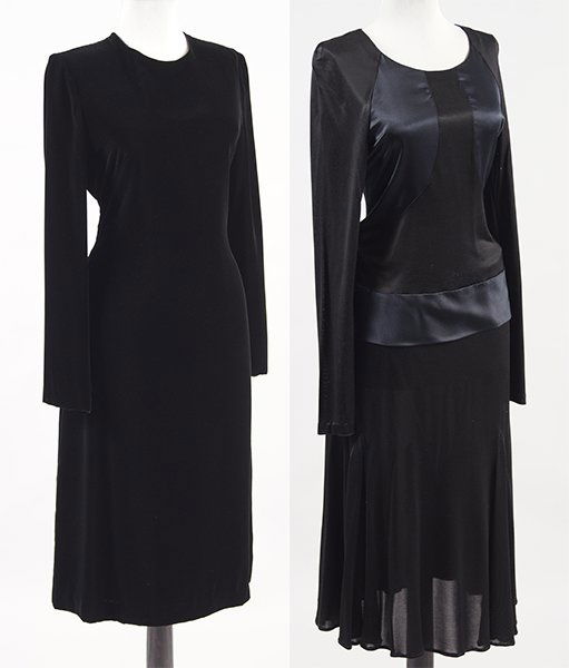 A Calvin Klein Collection Black Velvet Dress. (1 of 1)