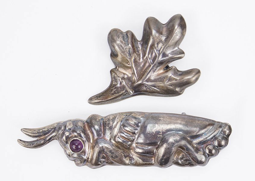 A Mexican Sterling Silver Two-Piece Belt Buckle. (1 of 1)