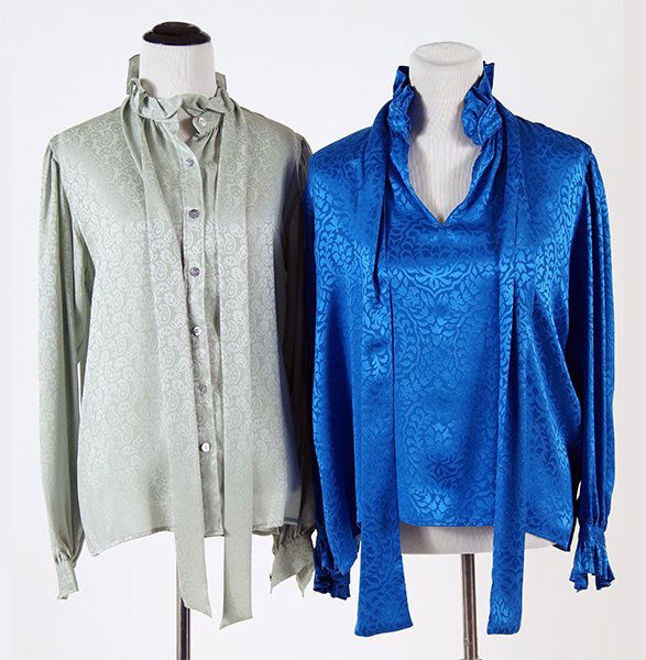 Two Yves Saint Laurent Rive Gauche Silk Blouses. (1 of 1)