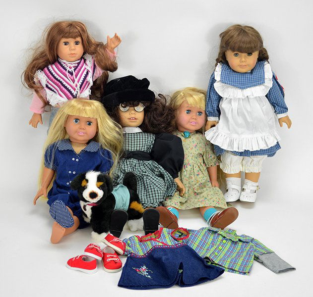 Group of American Girl Dolls. (1 of 1)