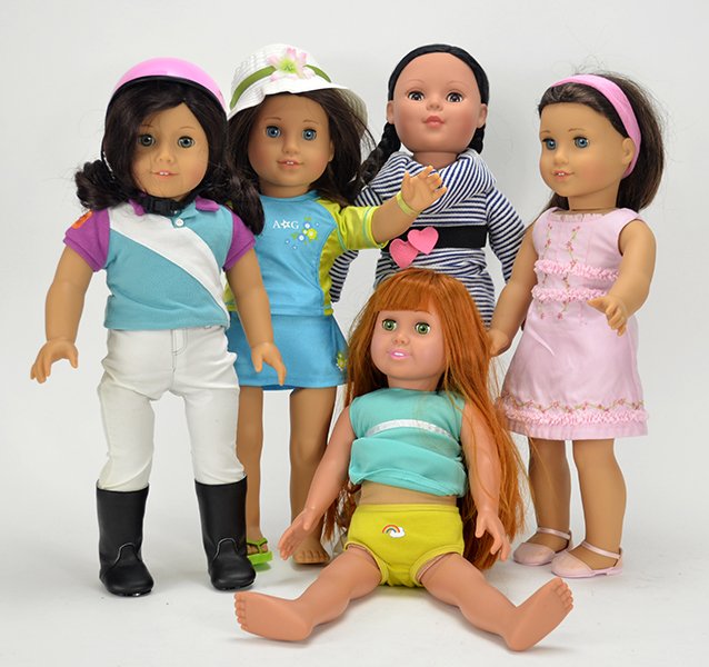 Group of American Girl Dolls. (1 of 1)