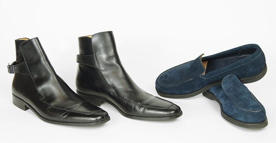 A Pair of Bally Black Leather Boots. (1 of 1)