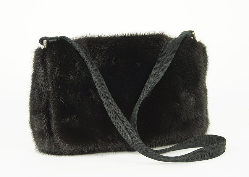 A Prada Mink and Satin Handbag. (1 of 2)