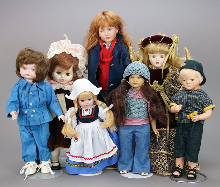 Group of Contemporary Dolls.: Group of Contemporary Dolls. Consisting of Russ, Robert Tonner, Mann, Horsmann, Zink, Heidi Ott, seventeen dolls Height Average: 12"