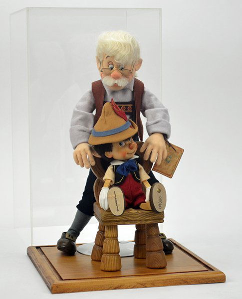 R. John Wright Geppetto and Pinocchio Figures. (1 of 1)