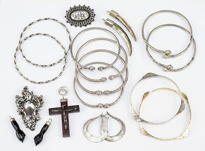 Two Hand Hammered Bracelets. (1 of 1)