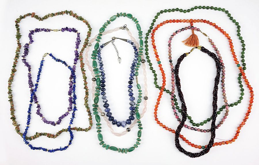 A Collection of Semi-Precious Stone Necklaces. (1 of 1)