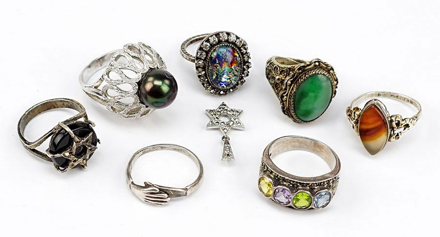 Five Sterling Silver Rings. (1 of 1)