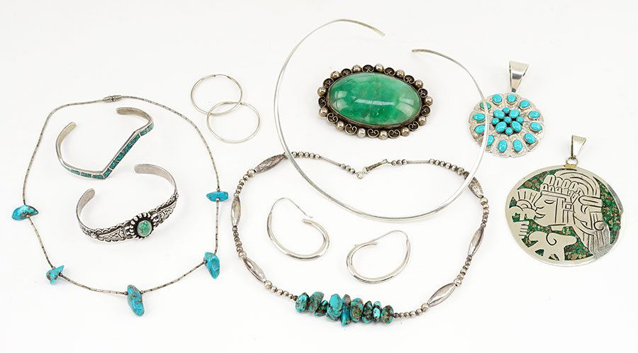 A Collection of Sterling Silver Jewelry. (1 of 1)