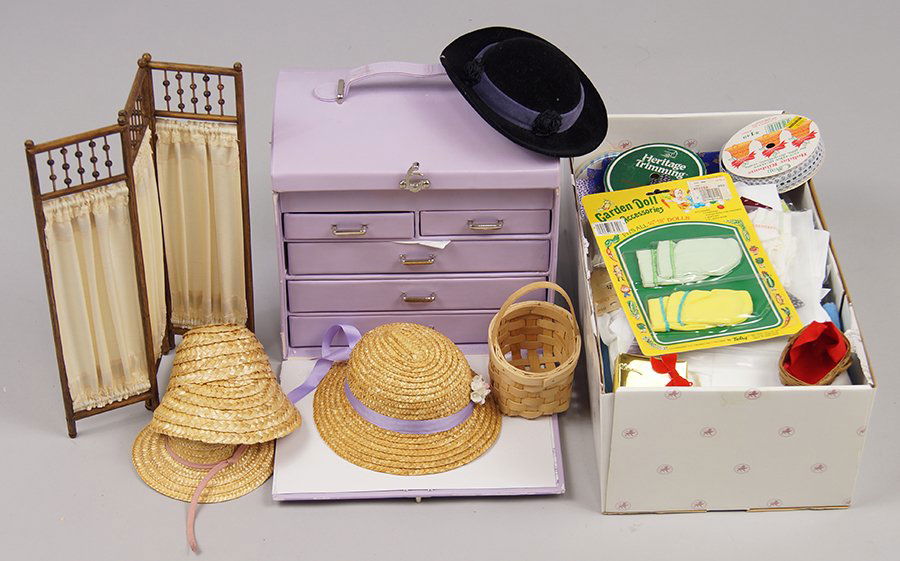 Group of Doll Trunks and Accessories. (1 of 1)