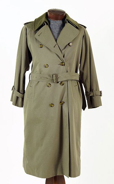 A Burberry Olive Green Women's Double Breasted (1 of 1)