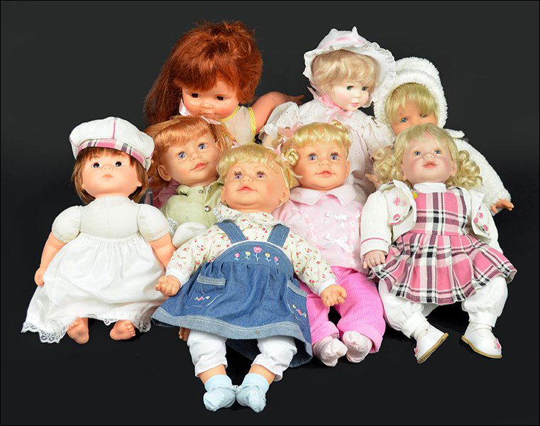 Group of Rubber and Hard Plastic Baby Dolls. (1 of 1)