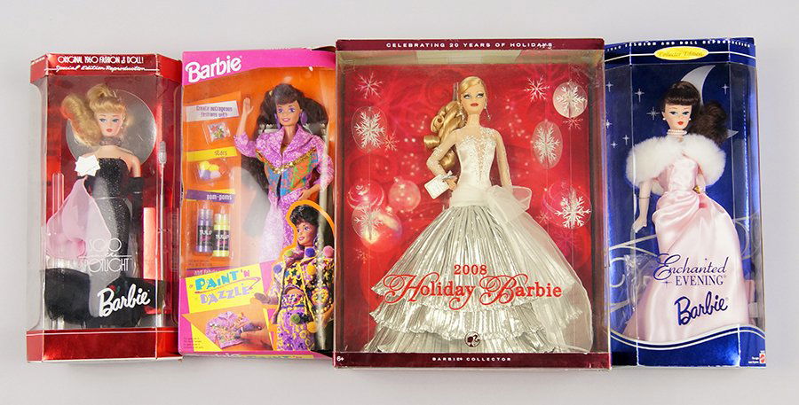 Group of Barbie Dolls.: Group of Barbie Dolls. Consisting of twenty Barbie dolls in the original boxes, featuring career Barbie, Fire Fighter Barbie and others