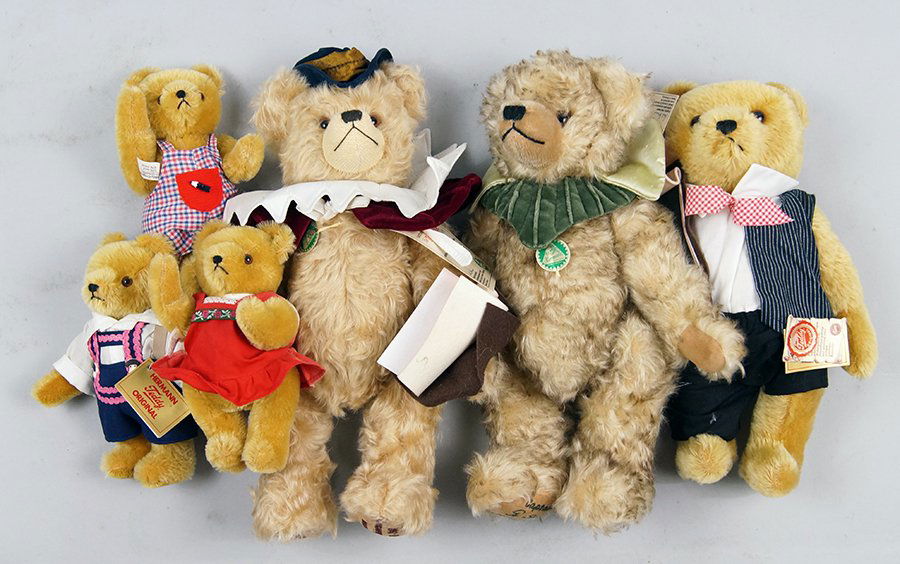 Group of Hermann Plush Bears. (1 of 1)