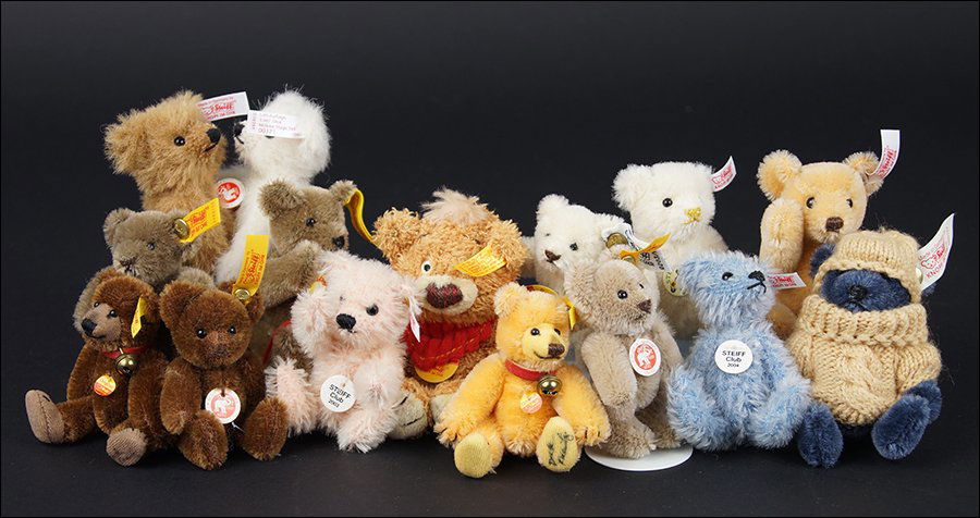 Group of Miniature Steiff Bears. (1 of 1)