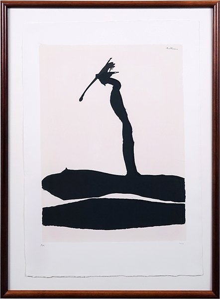 Robert Motherwell (American, 1915-1991) Africa Suite:: Robert Motherwell (American, 1915-1991) Africa Suite: Africa 4. Screenprint, 1970. Plate 4 of 'Africa Suite', published by Marlborough Graphics, NY. Ref: Belknap 43; Engberg/Banach 72. Pencil signed w