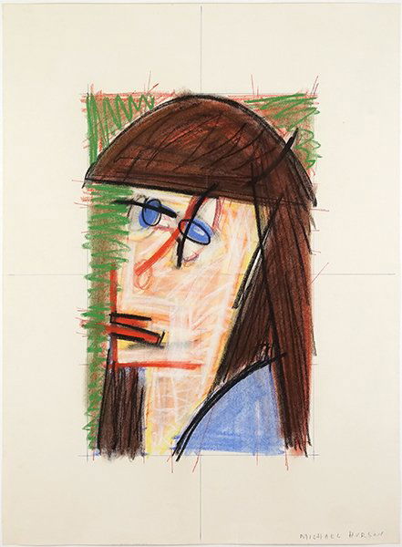 Michael Hurson (American, 1941-2007) Portrait of Dahlia: Michael Hurson (American, 1941-2007) Portrait of Dahlia Ratner. Pastel dated to 1979, signed lower right. Provenance: Dart Gallery, Chicago 30" x 22" Frame: 33.25" x 25.25"