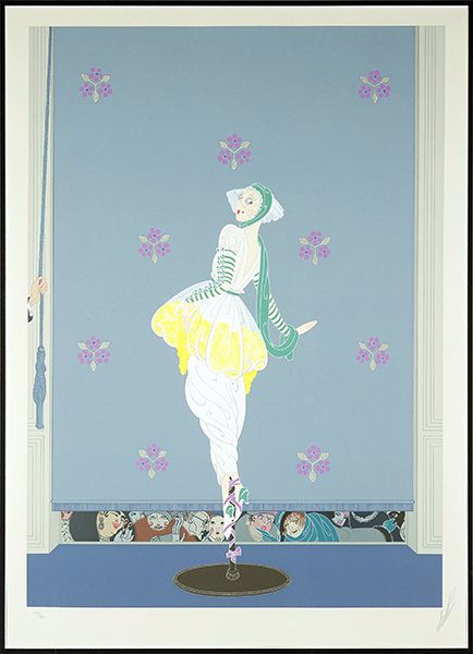 Romain de Tirtoff Erte (Russian/French, 1892-1990): Romain de Tirtoff Erte (Russian/French, 1892-1990) Spring Fashions. Serigraph, pencil numbered 141/300 lower left and pencil signed lower right. Paper embossed '1979 Circle FA Corp.' along left edge 2