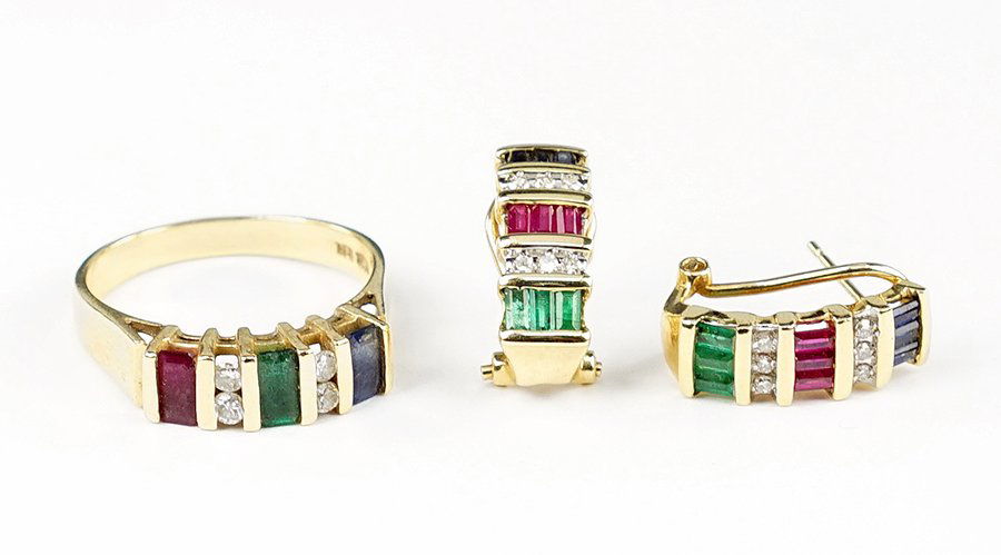 A Gem-Set Demi-Parure. (1 of 1)