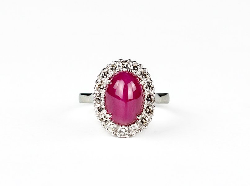 A Ruby and Diamond Ring. (1 of 1)