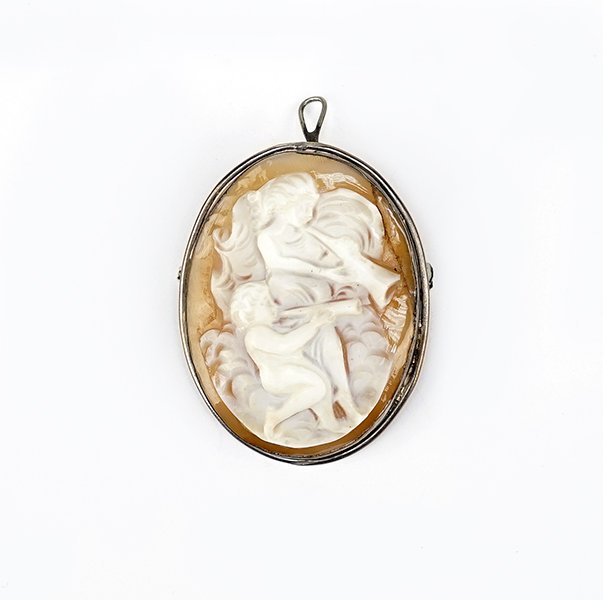 A Carved Shell Cameo Brooch / Pendant. (1 of 1)