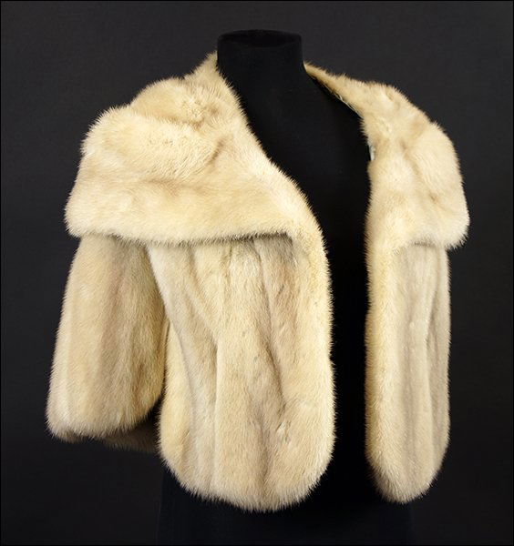 A Mink Stole.: A Mink Stole. With rear capelet and front slash pockets