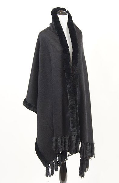 A Black Wool Blend Wrap. (1 of 1)