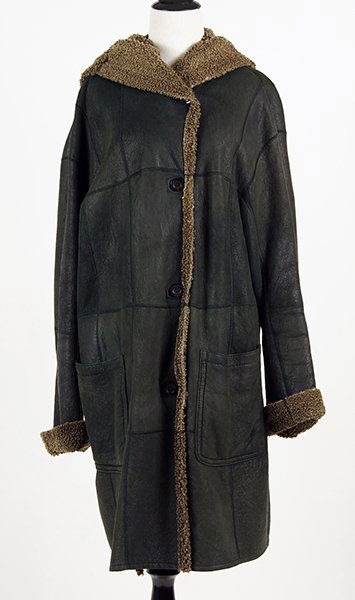 A Christ Black Leather and Shearling Reversible Hooded (1 of 1)