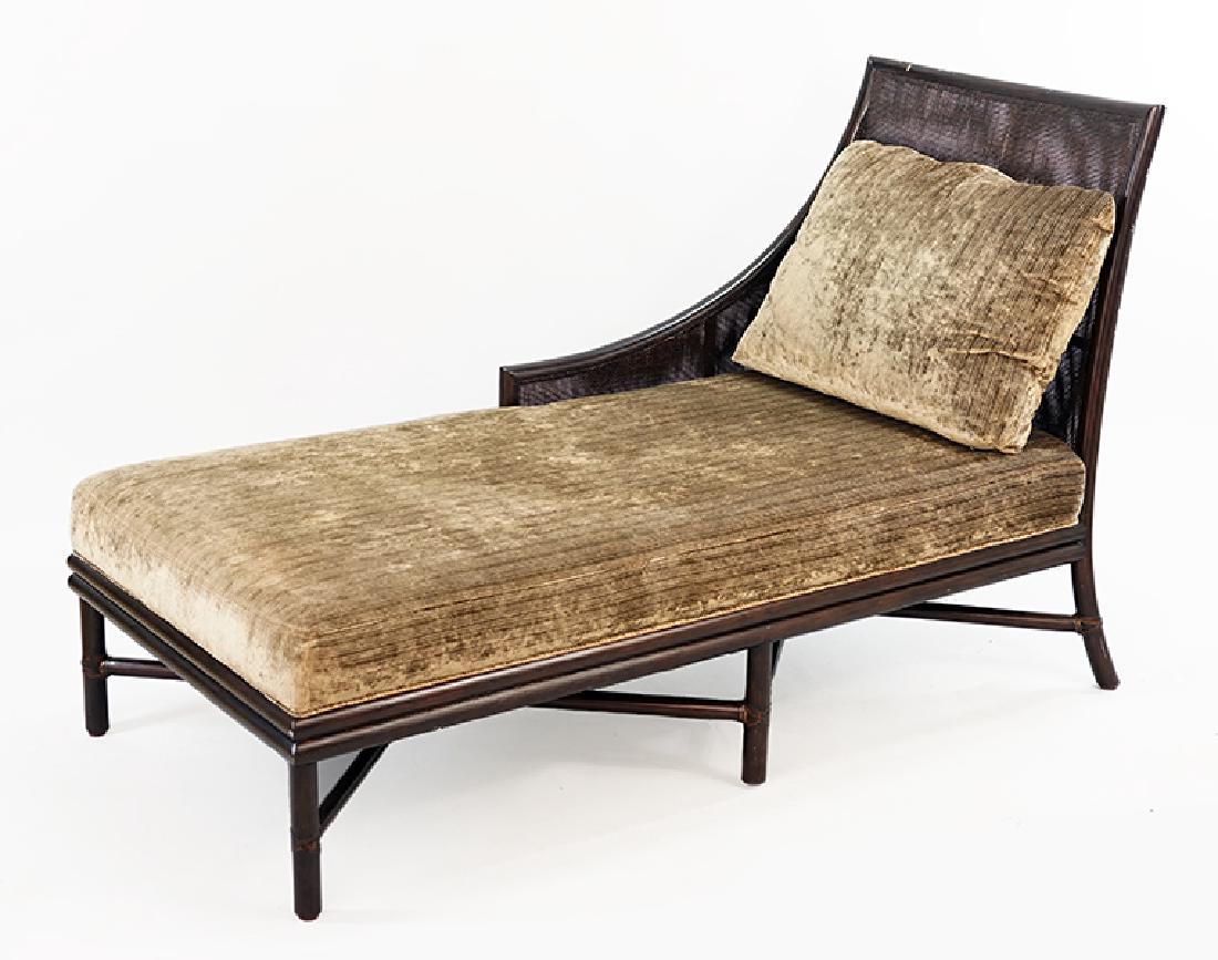 A McGuire Rattan Chaise Lounge. (1 of 1)