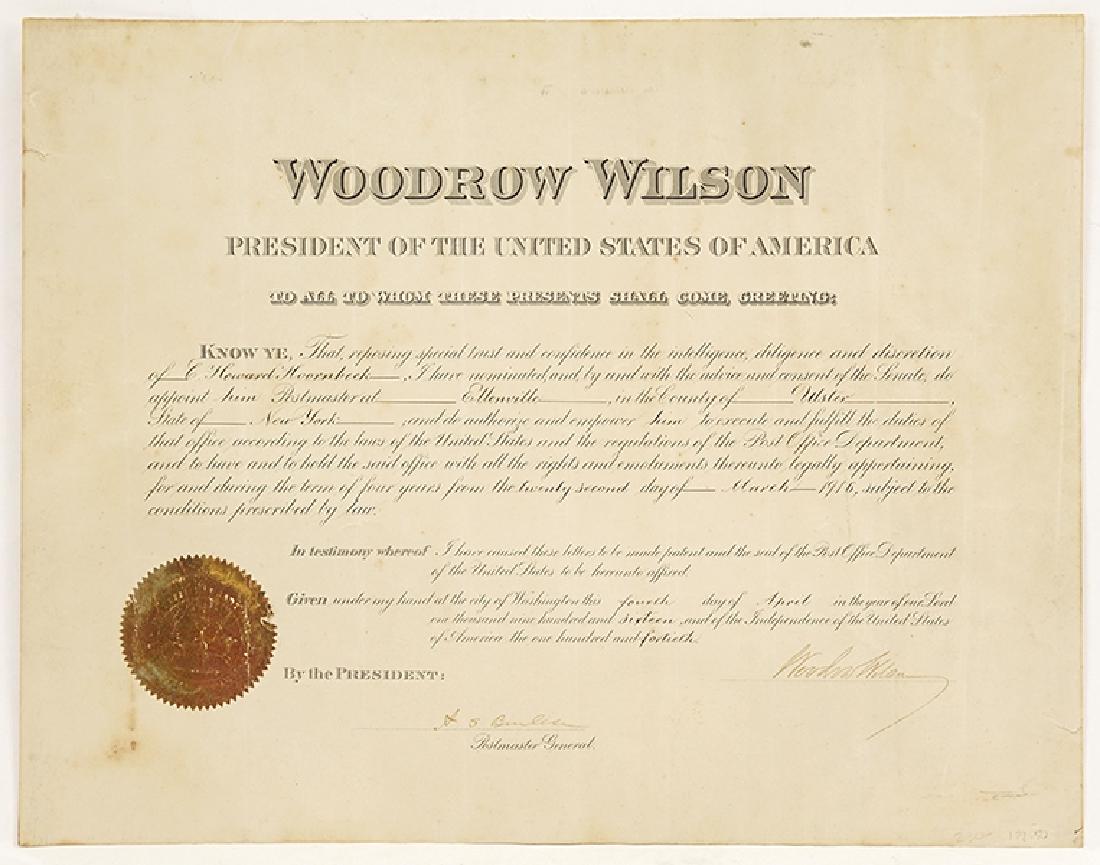 Woodrow WIlson (1856-1924) Signed Presidential (1 of 1)