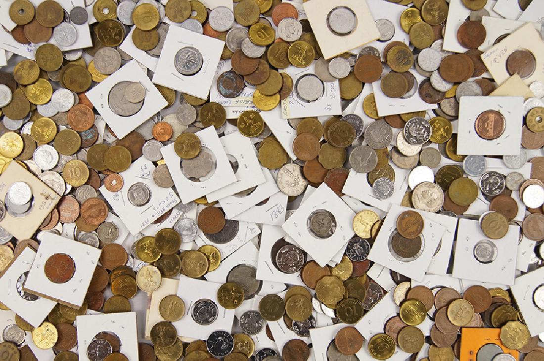 A Collection of Various Countries' Coins.: A Collection of Various Countries' Coins. Comprising mostly loose coins from African and Middle Eastern countries dating 1980-present, approximately 400-600 coins