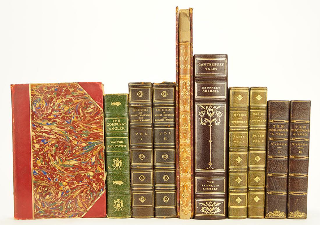 An Assortment of British Stories and Books.: An Assortment of British Stories and Books. Comprised of 'The Canterbury Tales,' 'Ten Thousand A-Year,' 'Lorna Doone,' 'The Letters of Robert Browning and Elizabeth Barrett,' and an illustrated versio