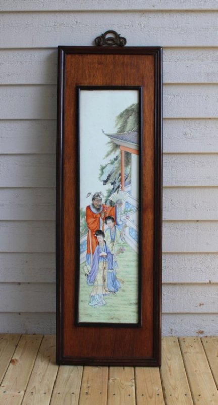 LARGE Republic VERY FINE Chinese Famille Rose Plaque 2 (1 of 8)