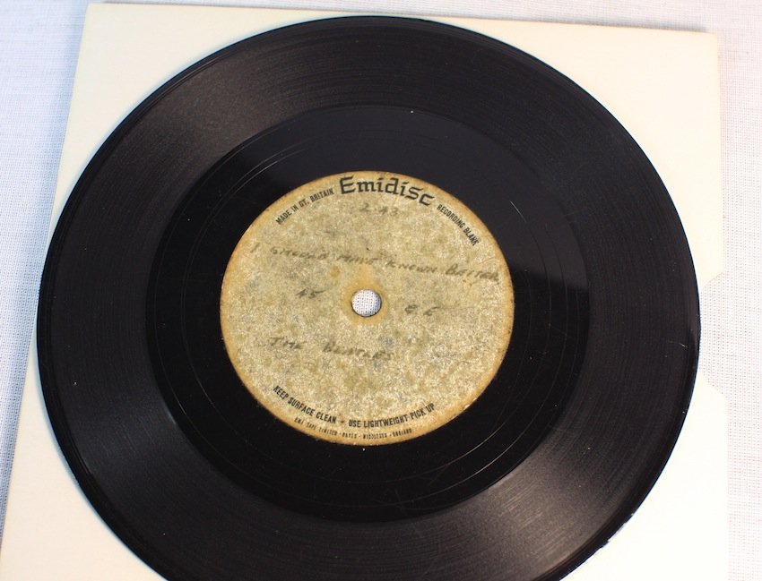 The Beatles "I Should Of Known Better" Acetate: The Beatles "I Should Of Known Better Acetate". A one sided 7" 45rpm acetate recording with a handwritten Emidisc label reading "2:43 I Should Of Known Better 45 G.E The Beatles". This John Lennon com