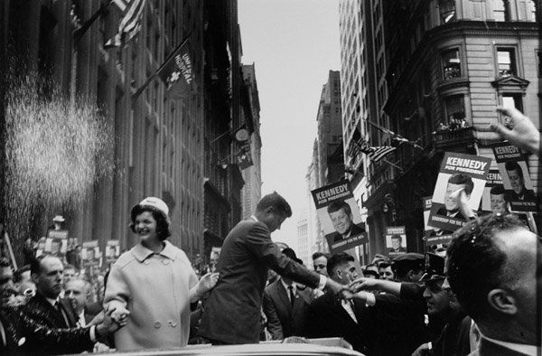 Cornell Capa: JFK and Jackie, New York, 1960, gelatin silver print, signed on verso, open, 16x20"
