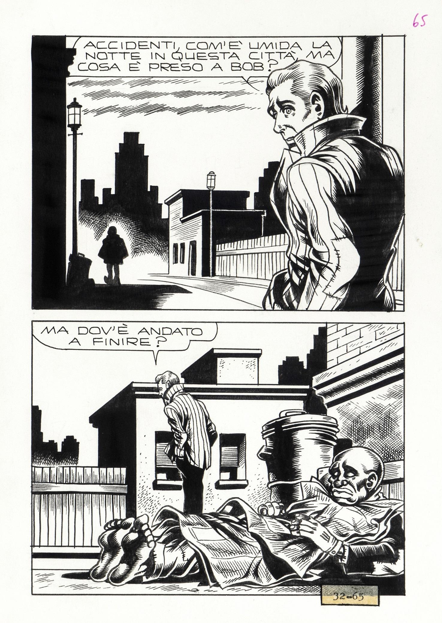 Magnus (Roberto Raviola) - "Alan Ford - Quando il: Magnus (Roberto Raviola) - "Alan Ford - Quando il cuore fa bi-bim ba-bam ", 1972 ITA matita e china su cartoncino, 18 x 25 cm Tavola originale realizzata da Magnus per "Quando il cuore fa 