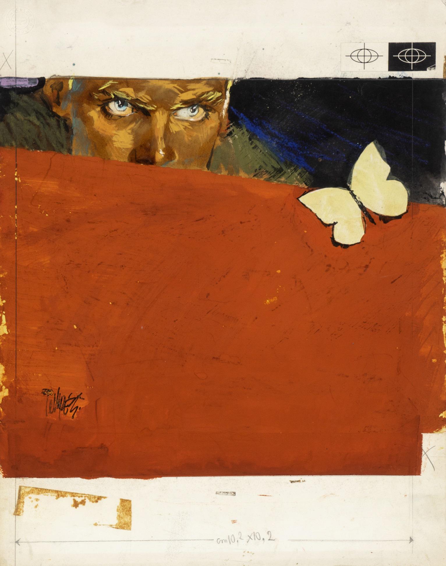 Tempesti Mario - "Niente di nuovo sul fronte: Tempesti Mario - "Niente di nuovo sul fronte occidentale", 1963 ITA tempera su cartone, 29 x 36,5 cm Originale di copertina realizzato da Tempesti per il romanzo "Niente di nuovo sul front