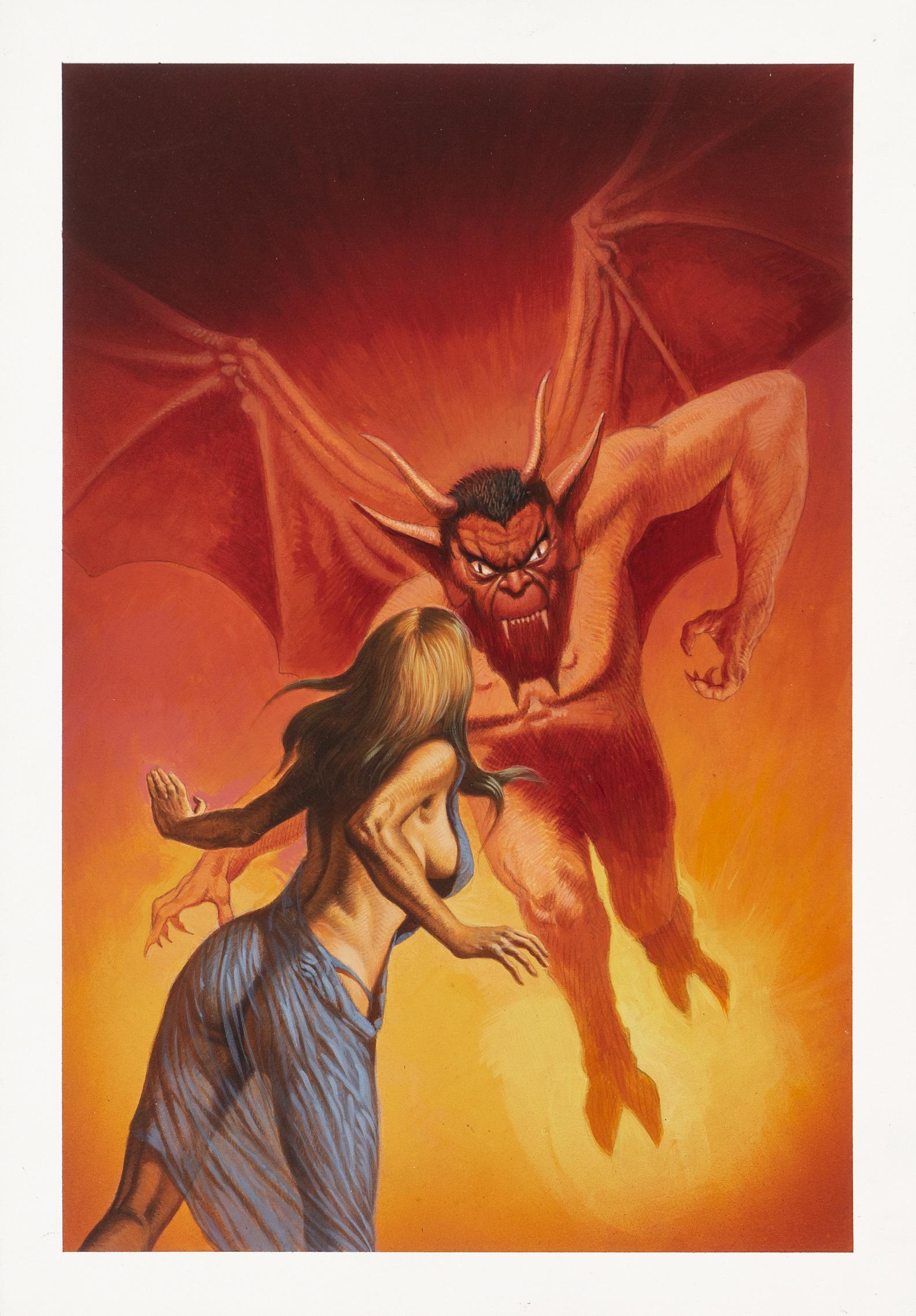 Berni Oliviero - "Macabro - Terrore dal passato": Berni Oliviero - "Macabro - Terrore dal passato", 1980 ITA matita e tempera su cartone, 25,5 x 36,5 cm Originale di copertina realizzato da Berni per "Terrore dal passato", edito su Ma